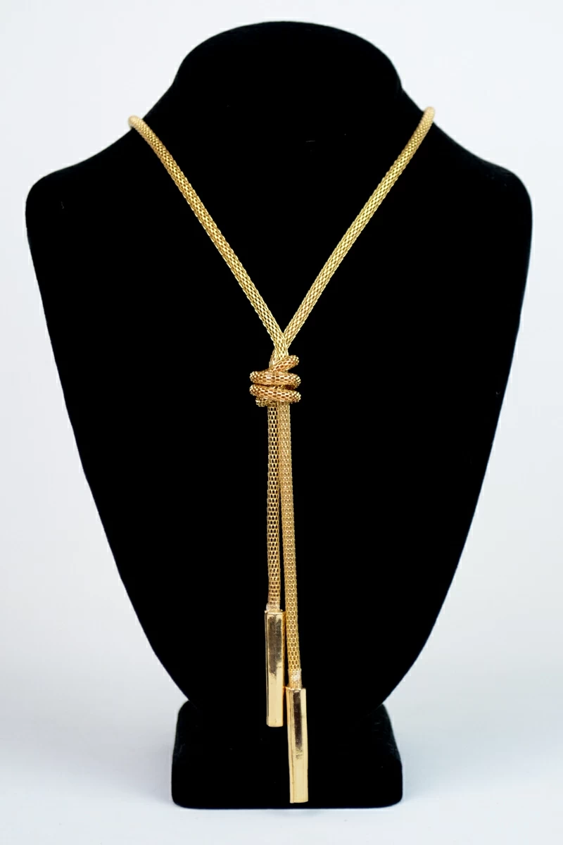rope knot necklace gold