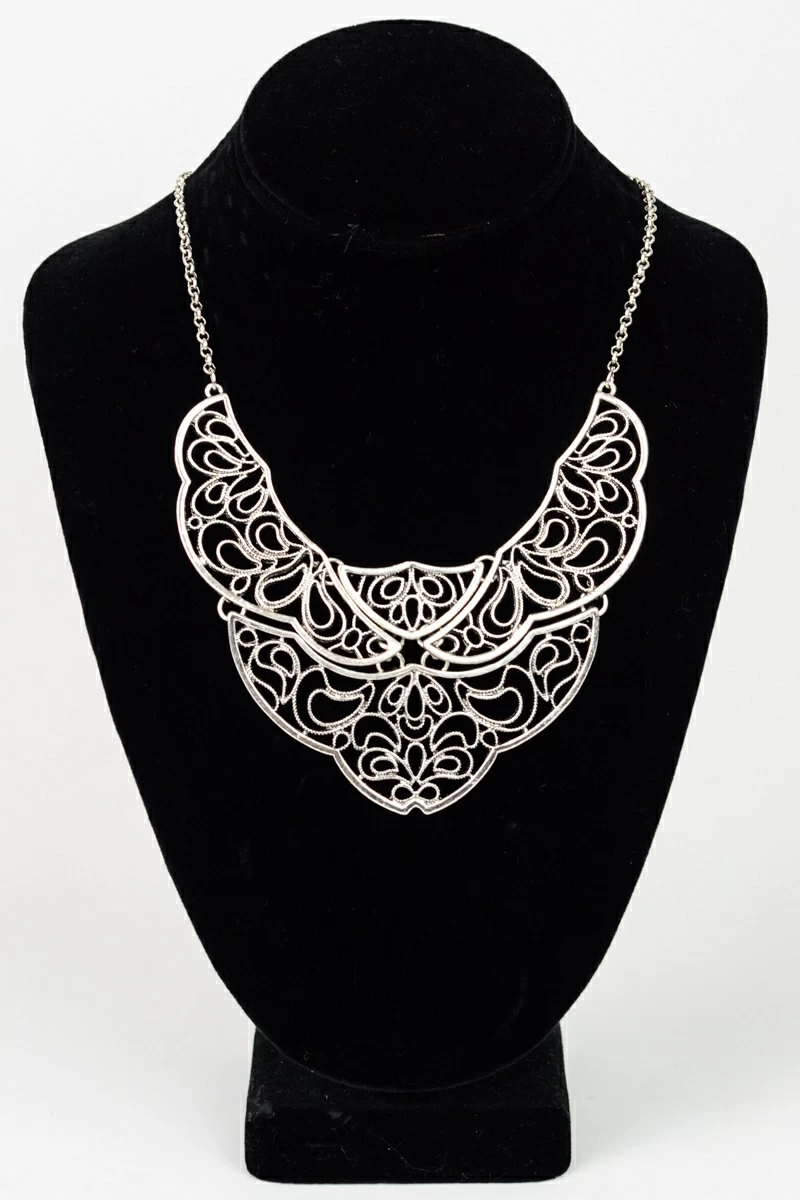 statement necklace silver