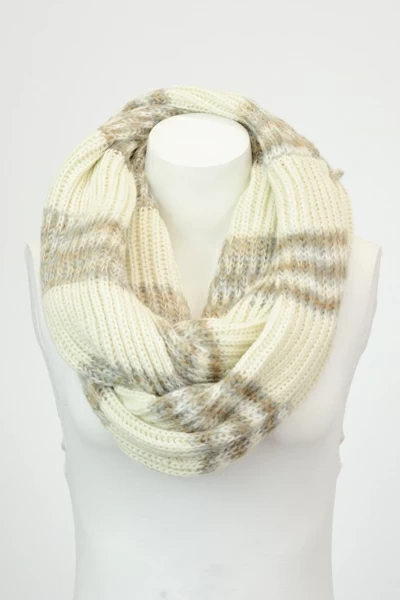 wholesale leto heathered stripe infinity scarf