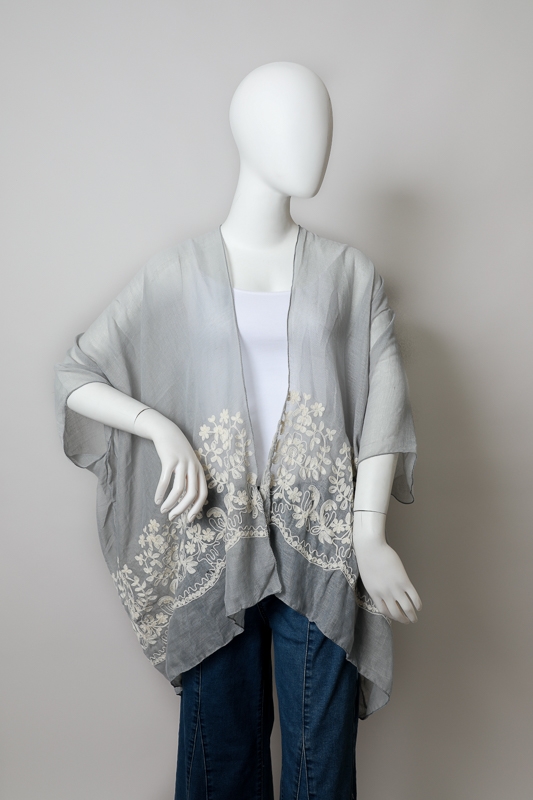 Leto Wholesale Kimonos - Supplier of Floral Embroidered Stitch Kimono