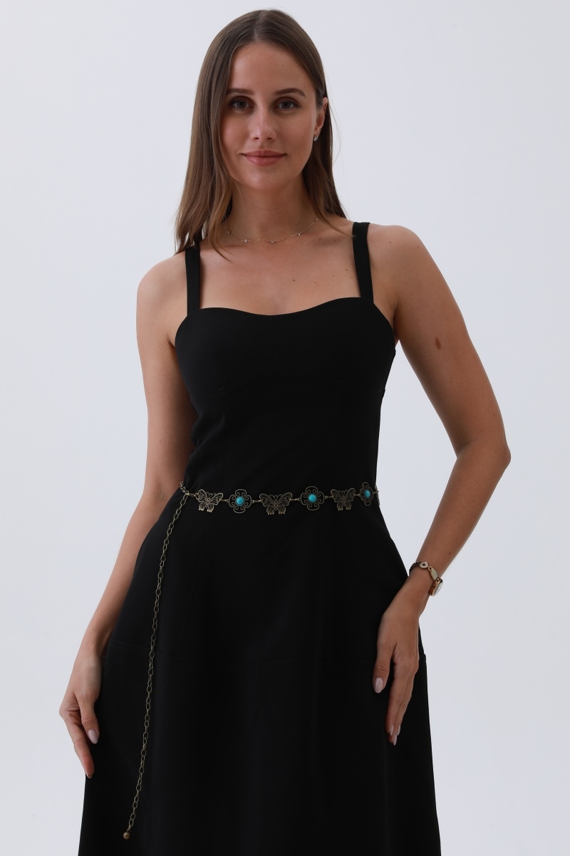 Boho chic waist chain   western butterfly metalwork  3