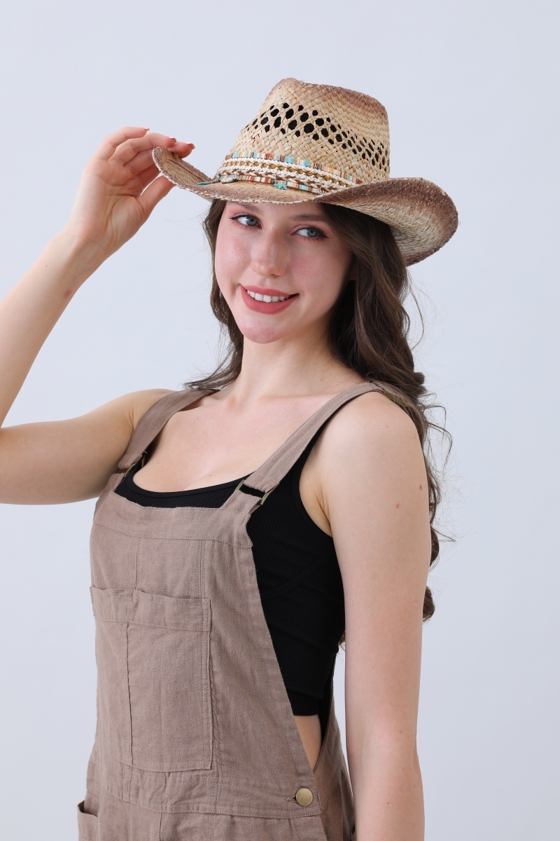 Braided accent cowboy hat western style 5
