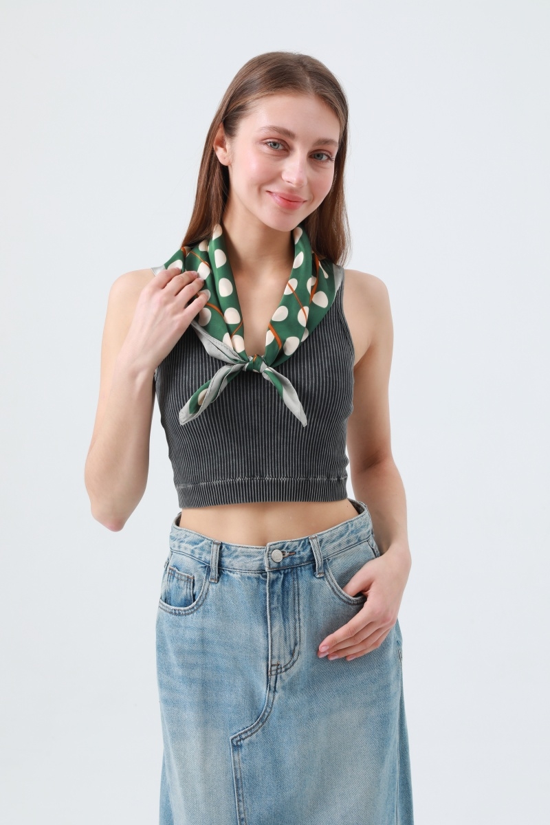 Breathable large polka dot bandana summer style square scarf 