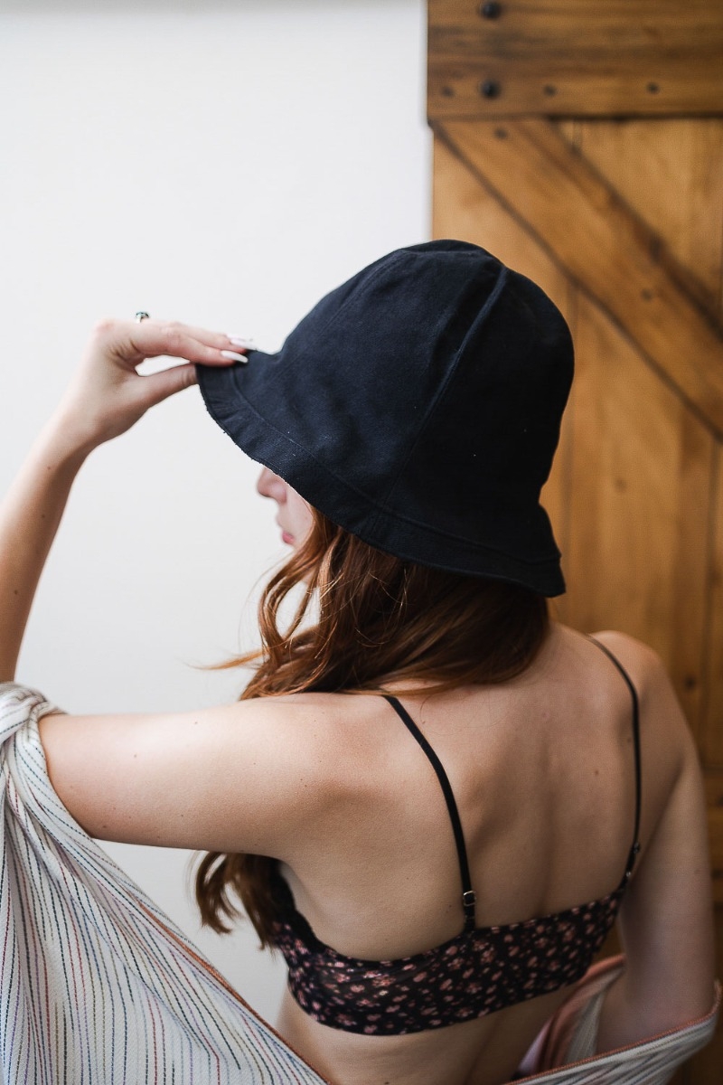 Cotton bucket hat adjustable fit wired breathable summer hat 1