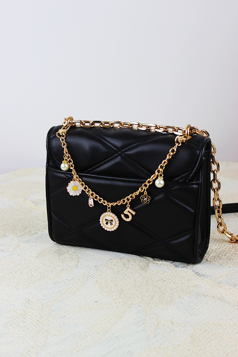 Elegant purse charm chanelinspired bow chain strap 