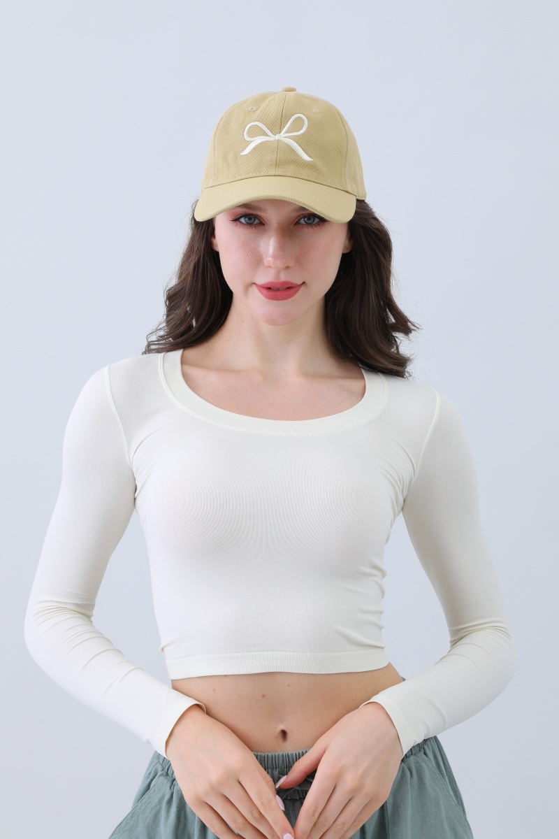 Embroidered bow ribbon baseball cap     everyday chic 3