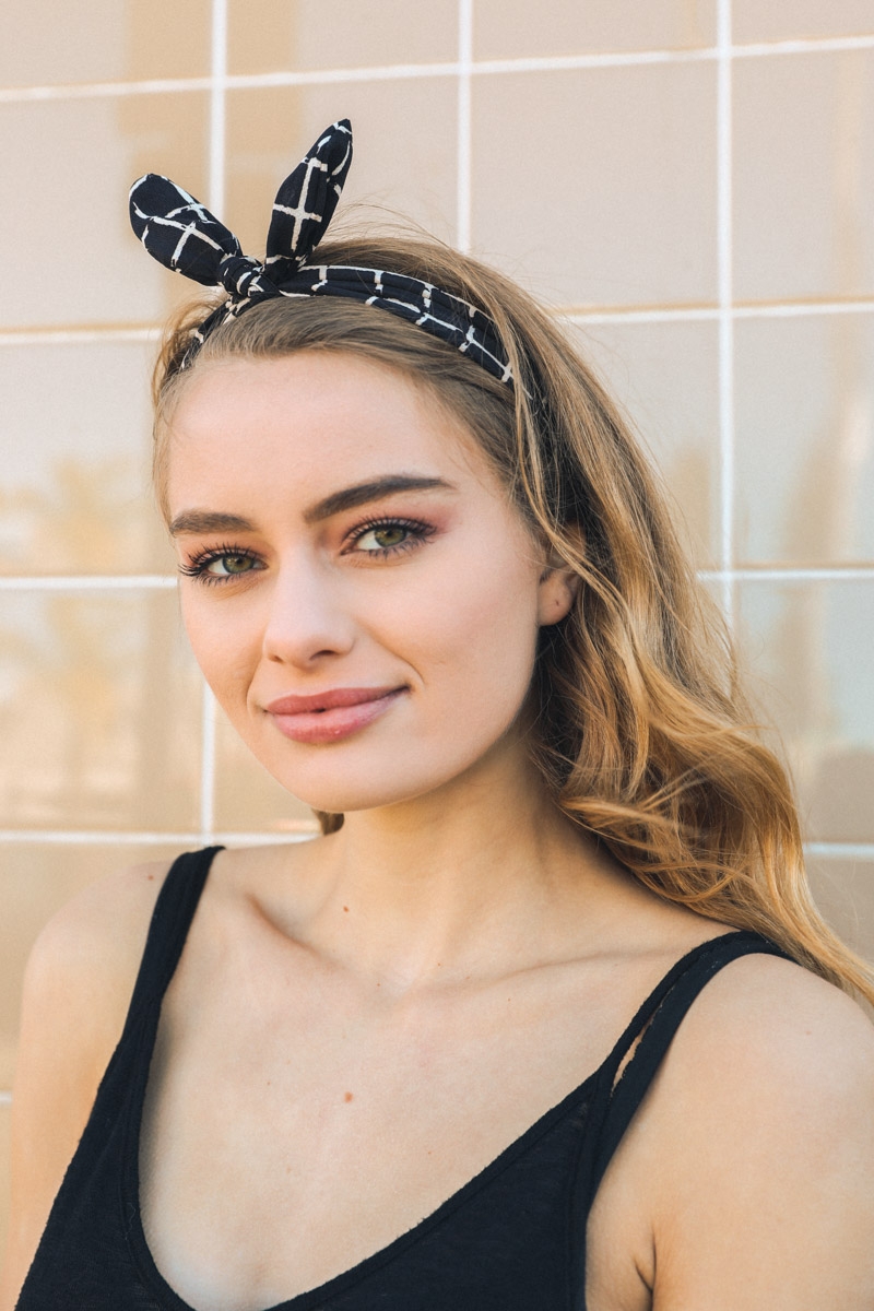 Order Grid Headband with Wired Bow in Bulk | Headbands Wholesale Dealer | Leto Wholesale
