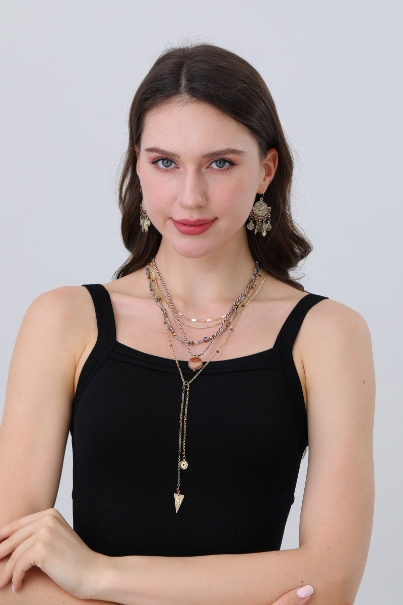 Layered desert mirage pendant necklace 4