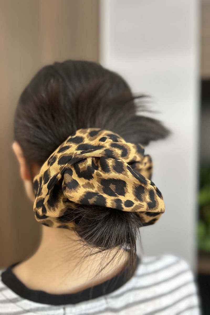 Leopard print scrunchies     animal pattern hair ring 6