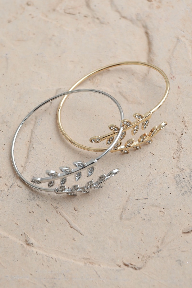 Minimal olive bangle bangle cuff gold silver wholesale popular