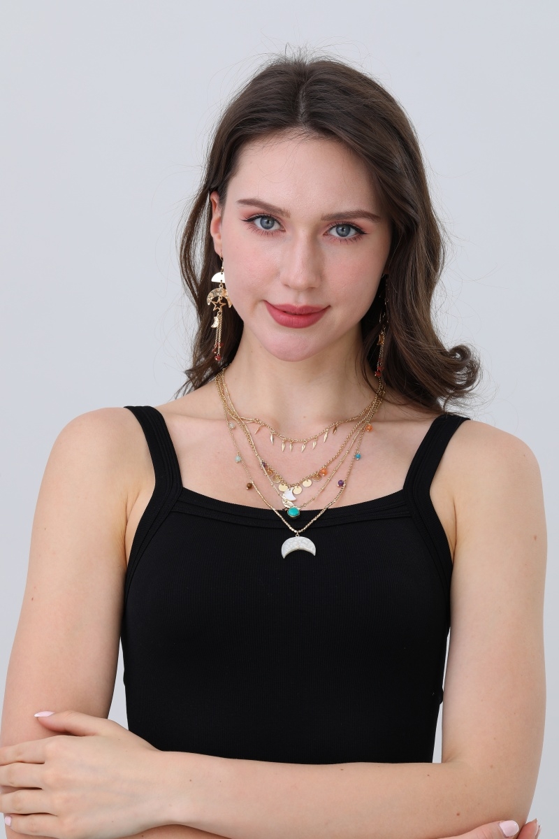 Mystic moondrop charm cascade necklace 2