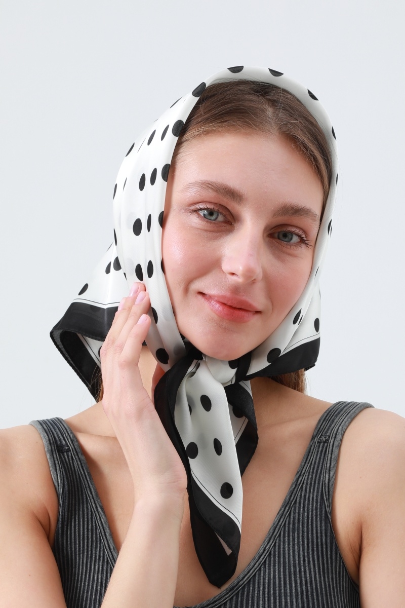 New stylish polka dot bandana collection essential spring summer scarf