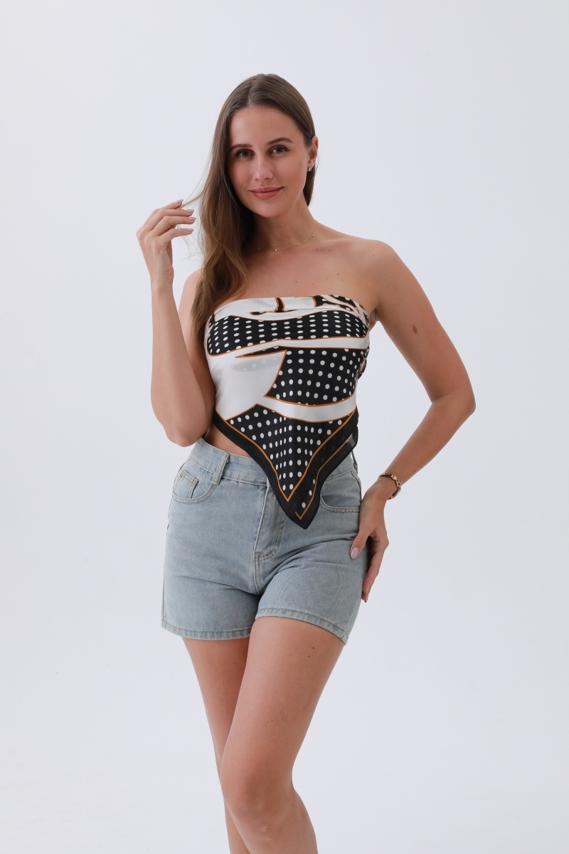 Polka petal luxe silky bandana bandanas