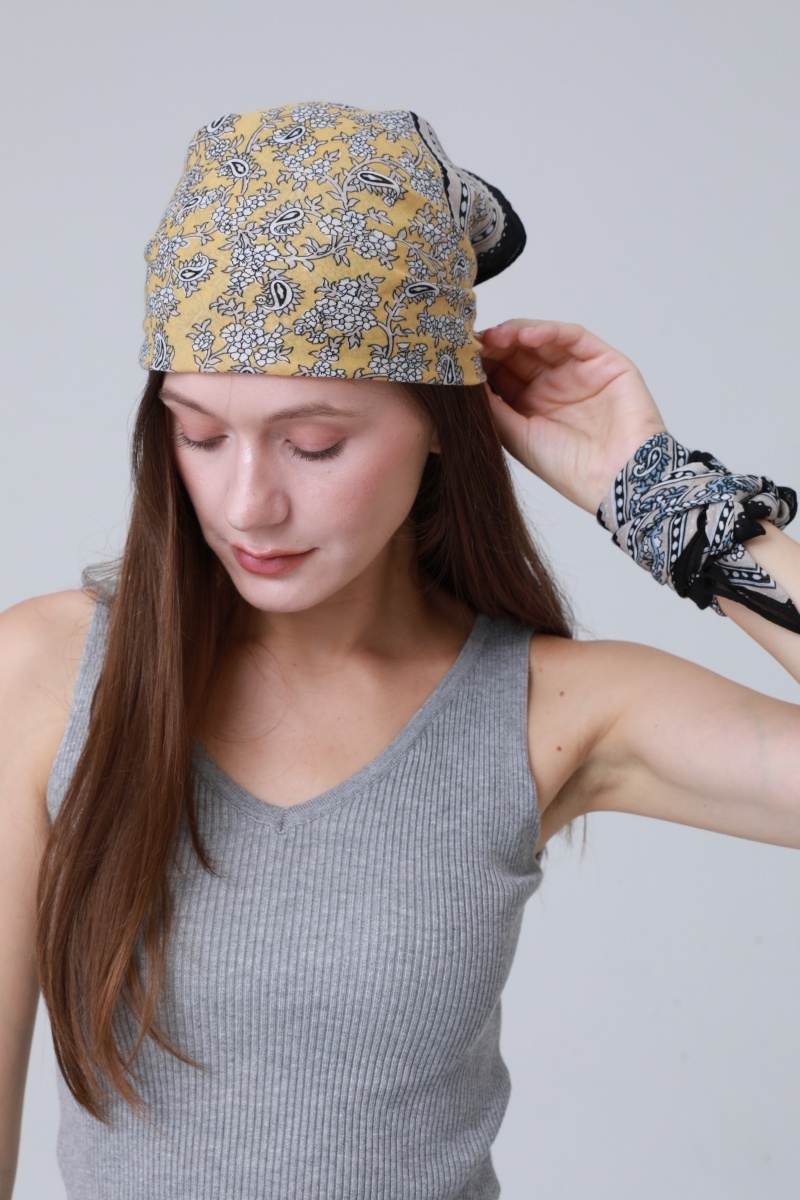 Printed bandanas for women versatile headscarf neck wrap multiple styles