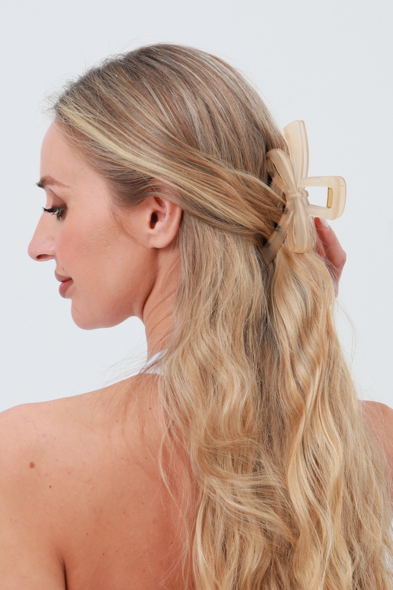 Solid bow hair clip new daily wear accessory 1
