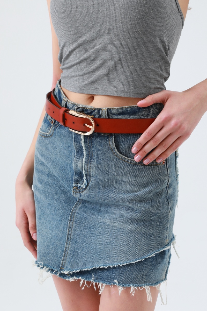 Ushape metal buckle belt     fashion   minimalist