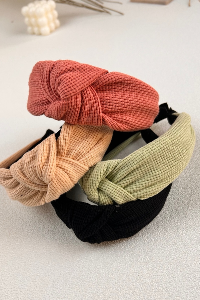 Waffle knit headband soft   stylish hair accessory