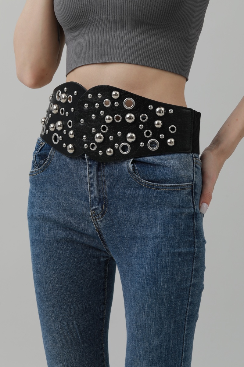 Western wide rivet belt     vintage cowboy style belt