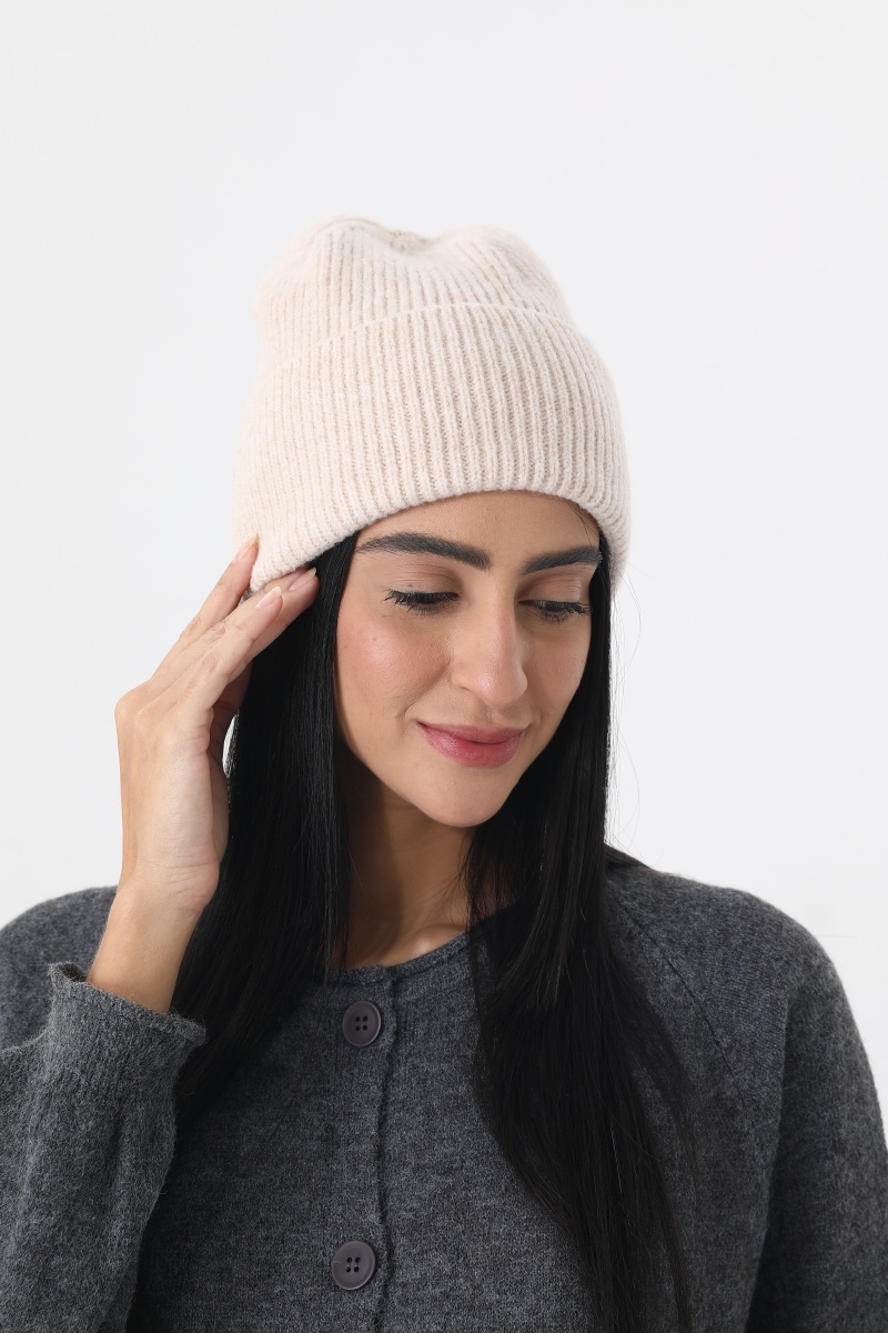 Women s cozy ribbed knit cuffed winter beanie