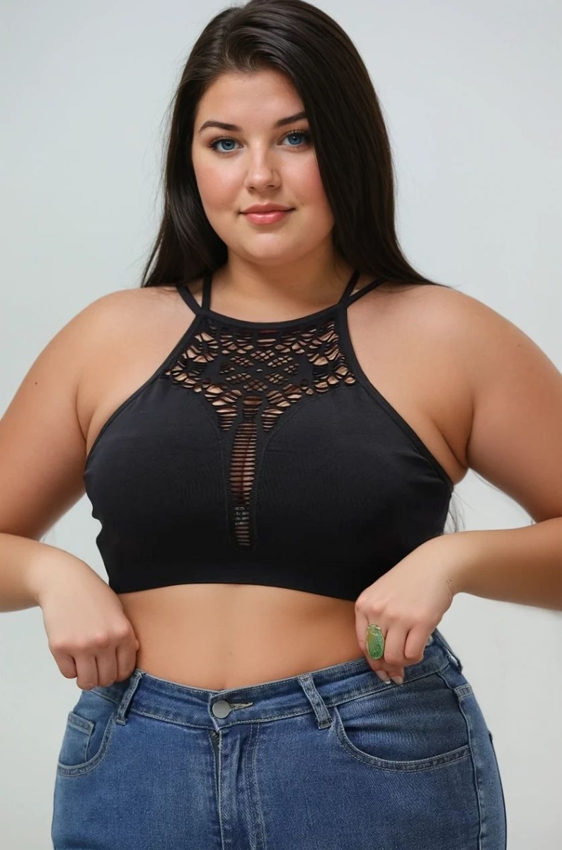 Xlarge seamless high neck strappy back brami plus wholesale packs of 6 1