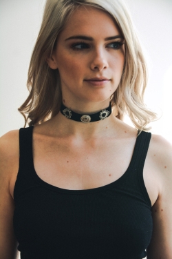 Stylish Black Charm Choker Necklace – Bold and Chic