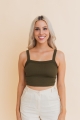 Basic seamless brami tank in olive, designed for everyday layering and comfort.