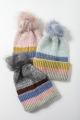 Trendy Multi Pastel Stripe Knit Pom Beanie Wholesale at Low Price Immediate Shipping Leto Wholesale