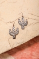 Bronze Cactus Dangling Earrings