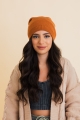 Rust Chunky Knit Beanie with Slouchy Fit – Casual Style