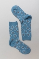 classic patterened retro flower socks blue wholesale