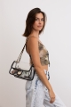 Clear stadium bag with chain strap, fashionable and stylish accessory