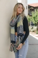 Soft Colorblock Contrast Knit Oversized Scarf Wholesale at Low Price | Immediate Shipping | Leto Wholesale