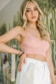 Comfortable Lace Longline Bralette – Stylish Dusty Pink Design