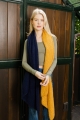 cozy double tone scarf winter essential navy mustard wholesale