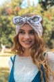 embellished sequin lurex bow knit headband cute girl women headwrap winter fashion