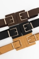 Fashionable Wholesale Double Buckle Elastic Belt
