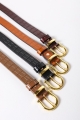 Faux alligator skin leather belt, fashionable accessory with reptile texture