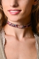 Latest floral strap choker necklace wholesale - packs of 6