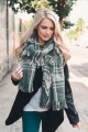 leto wholesale fall winter blanket frayed edge tartan stitch plaid scarf women accessories wraps scarves 