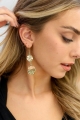Stylish Trendy Prettiest Golden Sunrise Drop Earrings Wholesale Supplier Leto 