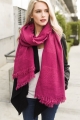 Fashion Grid Textured Blanket Scarf with Frayed Border Wholesale | Immediate Shipping | Lowest Price | Leto Wholesale