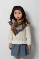 kids flannel infinity scarf gray mustard wholesale