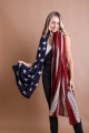 American Flag Knit Wrap Supplier