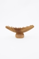 Nature-inspired wood grain metal hair claw clip with rustic design