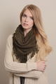 Buy Cute Pointelle Fringe Infinity Scarf Wholesale | Women Scarves Wholesale Supplier | Leto Wholesale