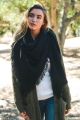 black leto wholesale open weave square scarf fashion fall blanket scarf winter accessories 