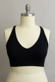 plus size seamless lace racerback bralette elegant wholesale black intimate