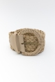 Raffia woven braided belt