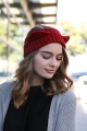red animal ear knit crochet headband cute wholesale leto head wraps cat ears