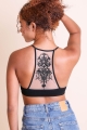 Tattoo mesh racerback bralette wholesale